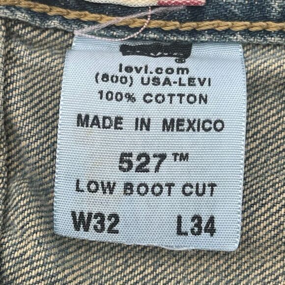 Levi’s Jeans Men’s Size W32 L34 Blue Denim Low Rise Bootcut Stretch Medium Wash - Picture 4 of 13